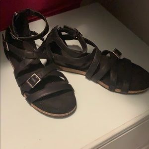 Madden girl black sandals. Never worn
